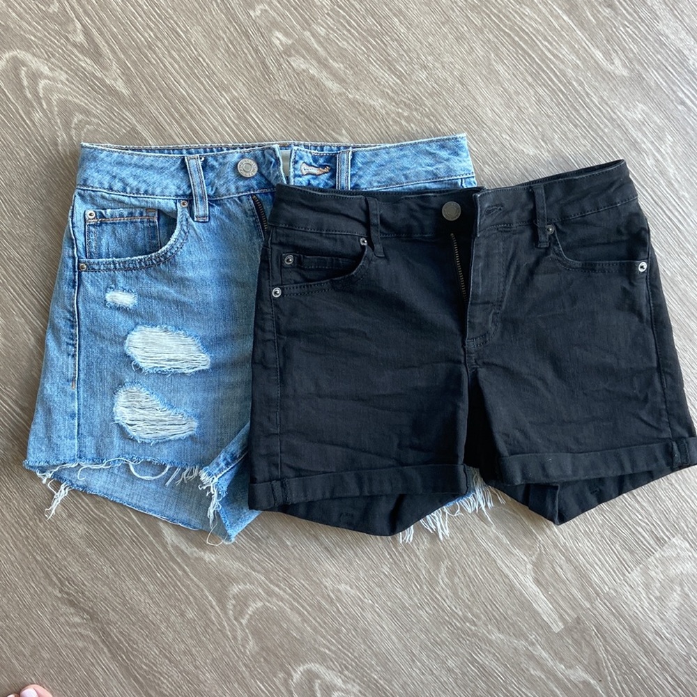 Garage Denim Shorts and Black Shorts Bundle